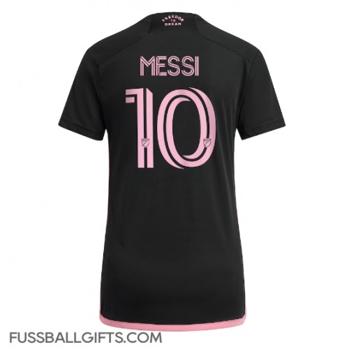 Inter Miami Lionel Messi #10 Fußballbekleidung Auswärtstrikot Damen 2023-24 Kurzarm
